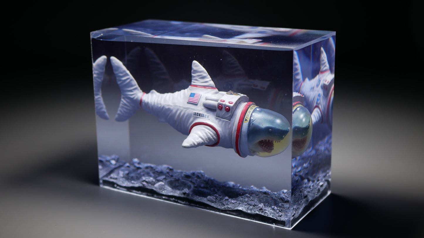 Space shark on the moon