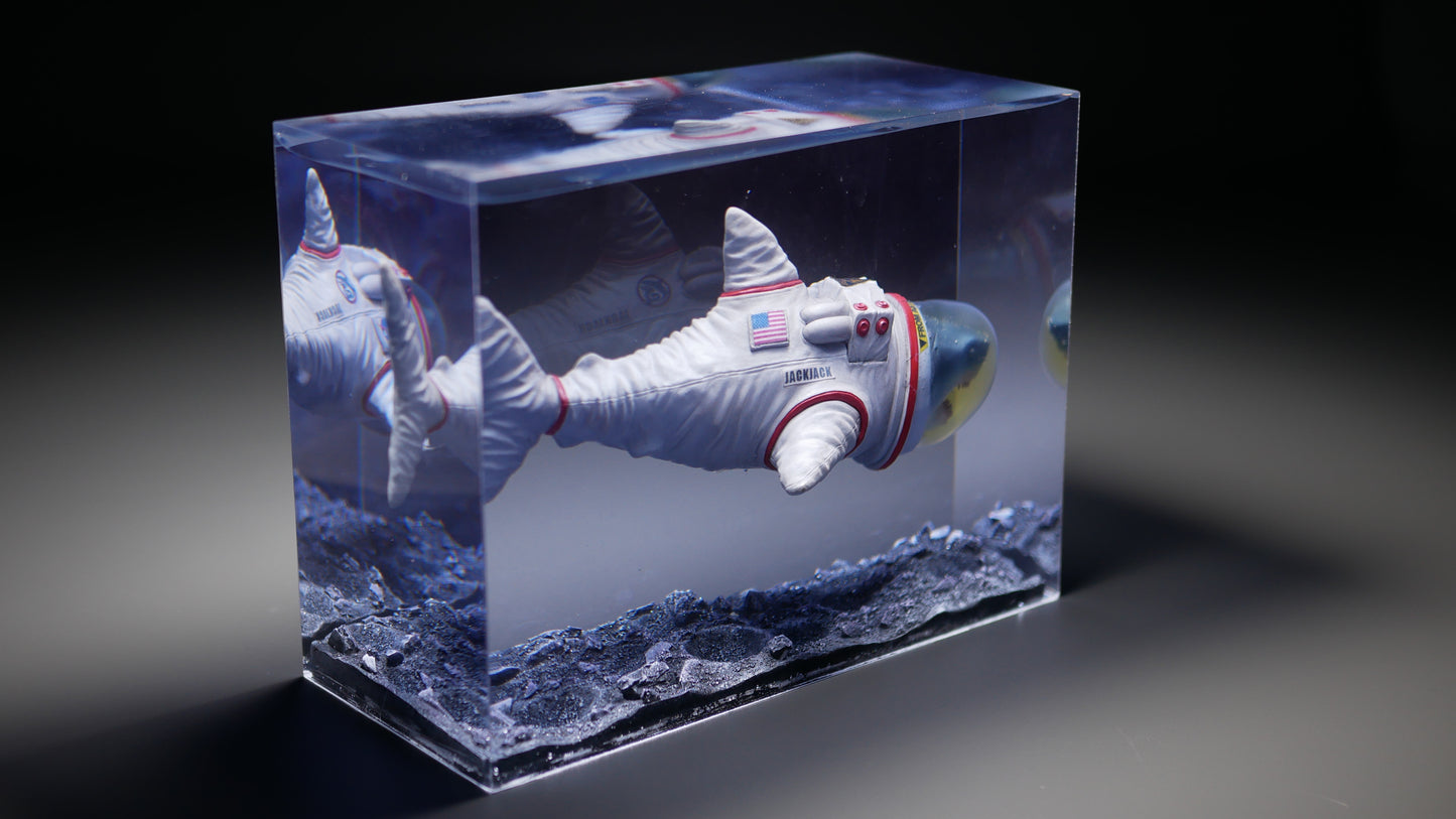 Space shark on the moon