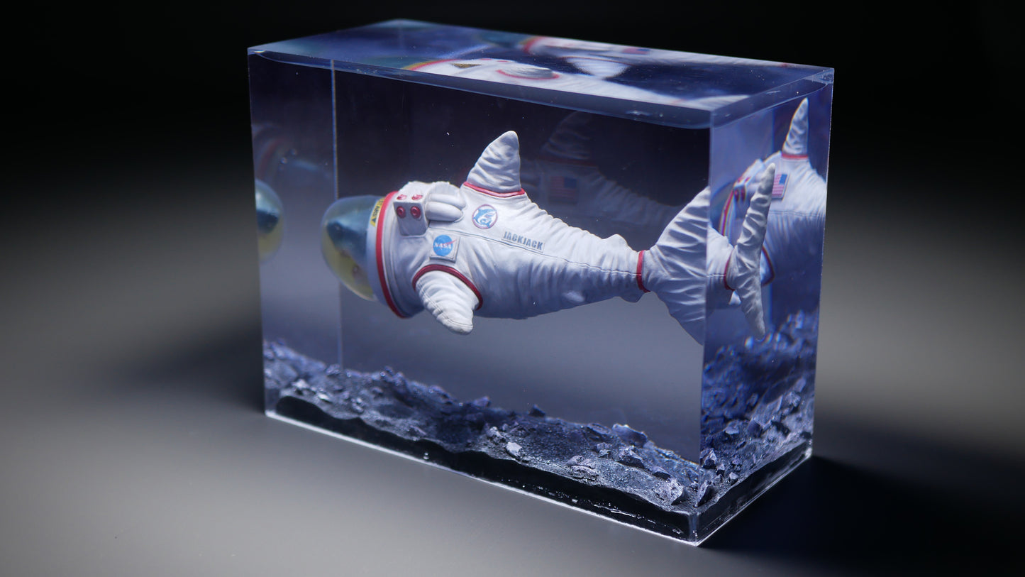 Space shark on the moon