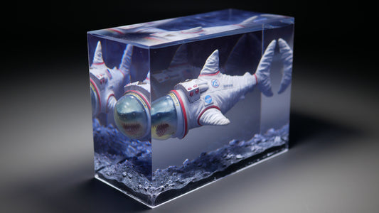 Space shark on the moon