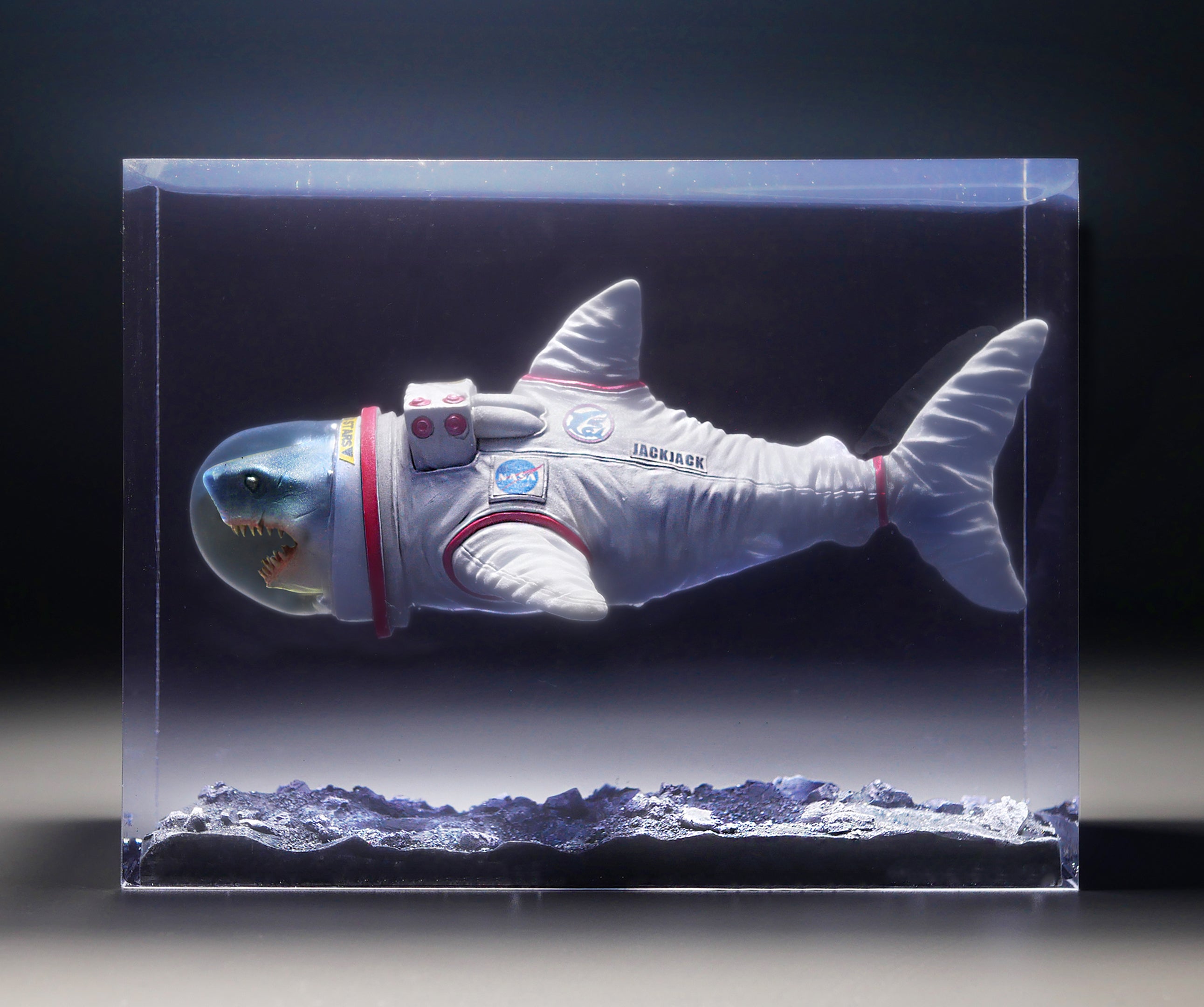 Space shark on the moon – JackJack Creator Shop Space shark on the moon – JackJack Creator Shop